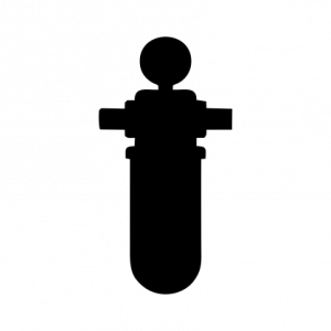 Une icône de gramophone noir sur fond vert, représentant les groupes musicaux Les Grands Hurleurs et De Temps Antan.