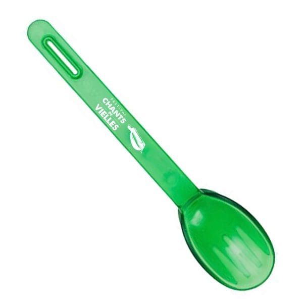 An eco-friendly 2 Piece Cultery to go (spoon and fork) on a white background.