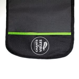 A black and green bag with the Placemat Eco-Friendly logo on it.