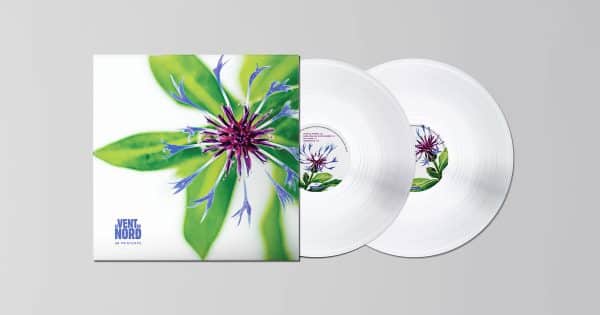 A white LP featuring a flower on it by Le Vent du Nord, perfect for collectors of vinyl with 20 Printemps to enjoy.